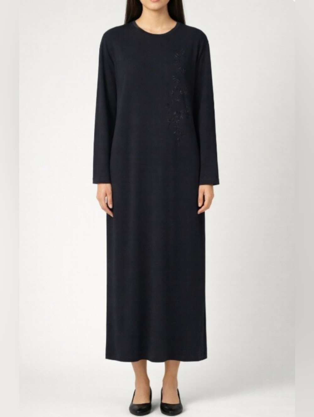 Delores Bell Long Sleeve Black Dress Size L